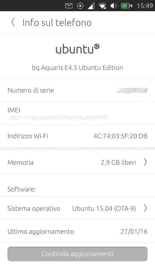 info telefono ubuntu phone ota 9